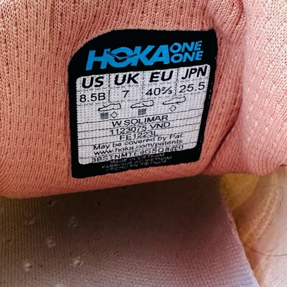 Hoka One One Solimar Sandstone Running Shoes Women's Size 8.5B 1123075 VND